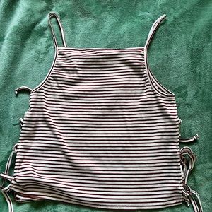 Cute white and red top with ties